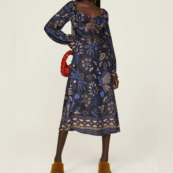 NWT Farm Rio Macaw Forest Dress size S Small Gorgeous just not my size - Picture 3 of 7